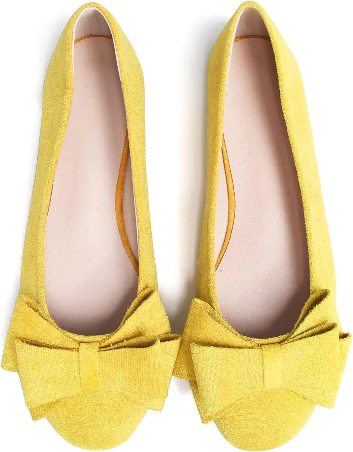TN TANGNEST Women's Comfortable Pointed Toe Bowknot Flats Slip On Loafers Casual Flats