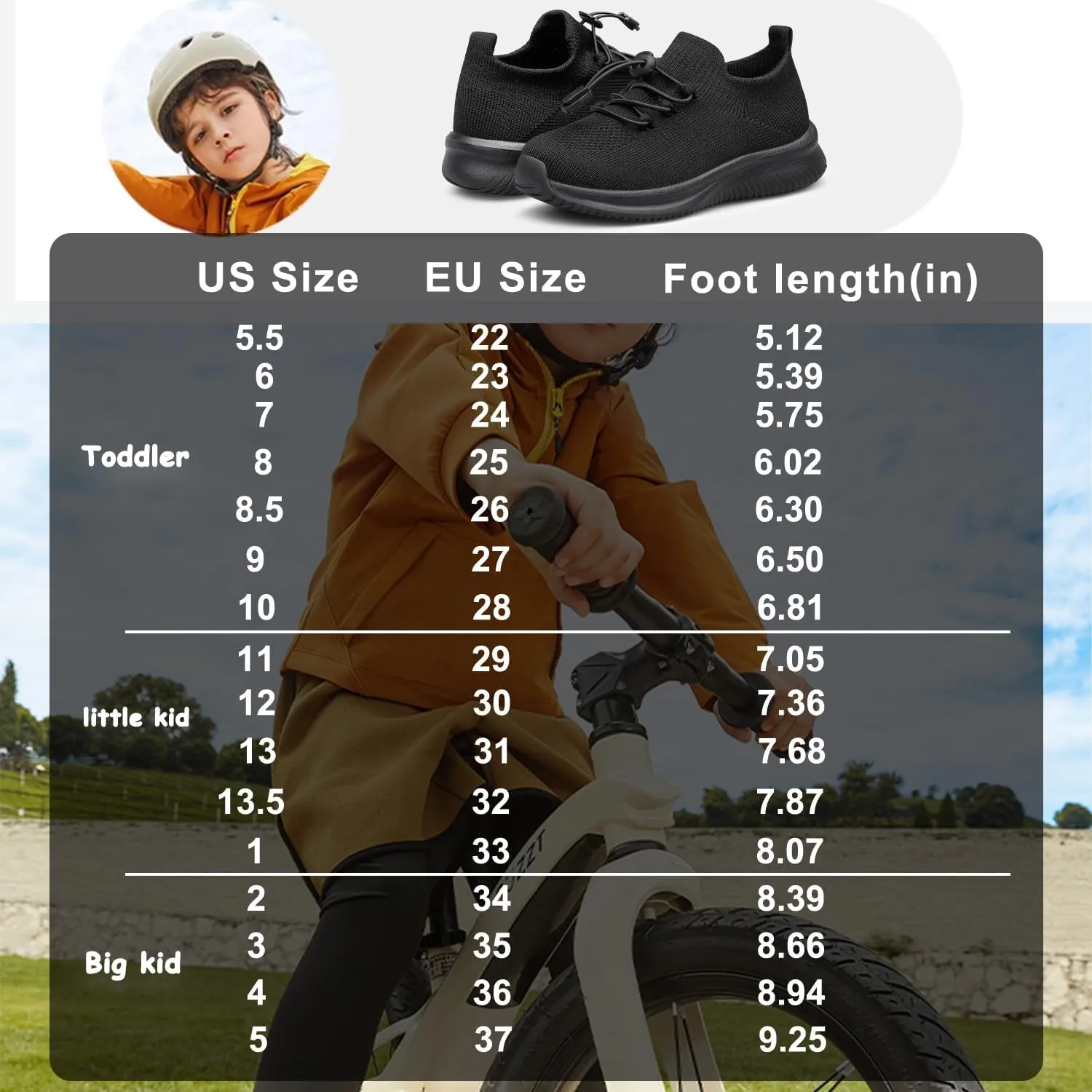 Toddler/Little Kid/Big Kid Boys Girls Shoes Kids Sneakers Lightweight Breathable Athletic Running Tennis Fitness School Child Sock Shoes