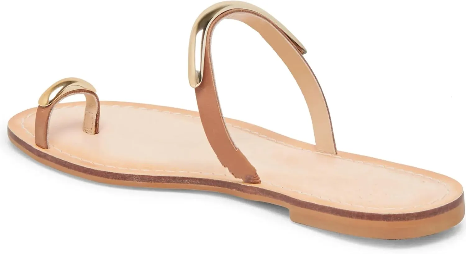 Toe Ring Thong Sandals for Women Open Toe Slide Flat Sandals Casual Summer Dressy Beach Sandals