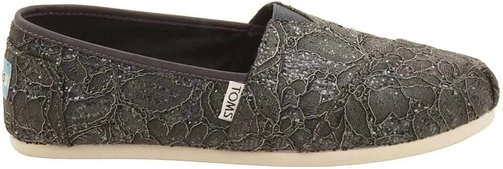 TOMS Womens Alpargata Geometric Slip On Flats Casual - Blue