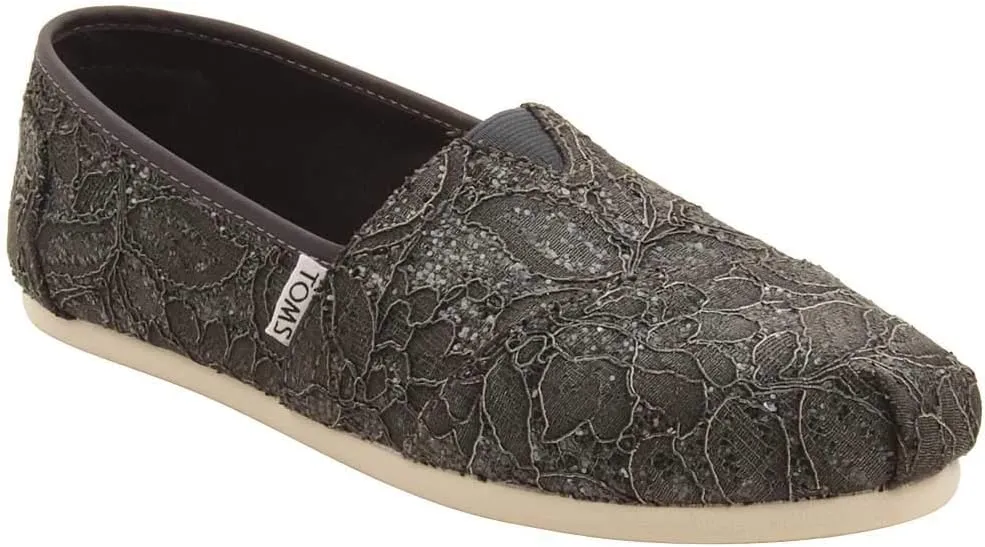 TOMS Womens Alpargata Geometric Slip On Flats Casual - Blue