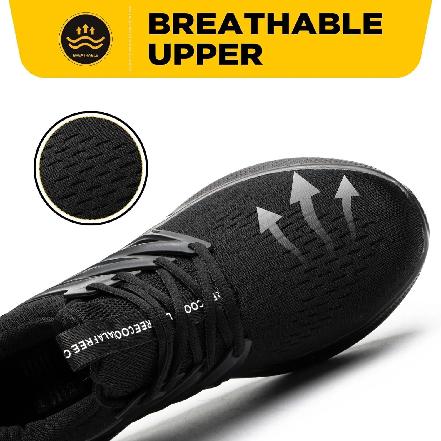 UCAYALI Steel Toe Sneakers for Men Women Lightweight Indestructible Work Shoes Safety Shoes Slip-Resistant Composite Toe Footwear