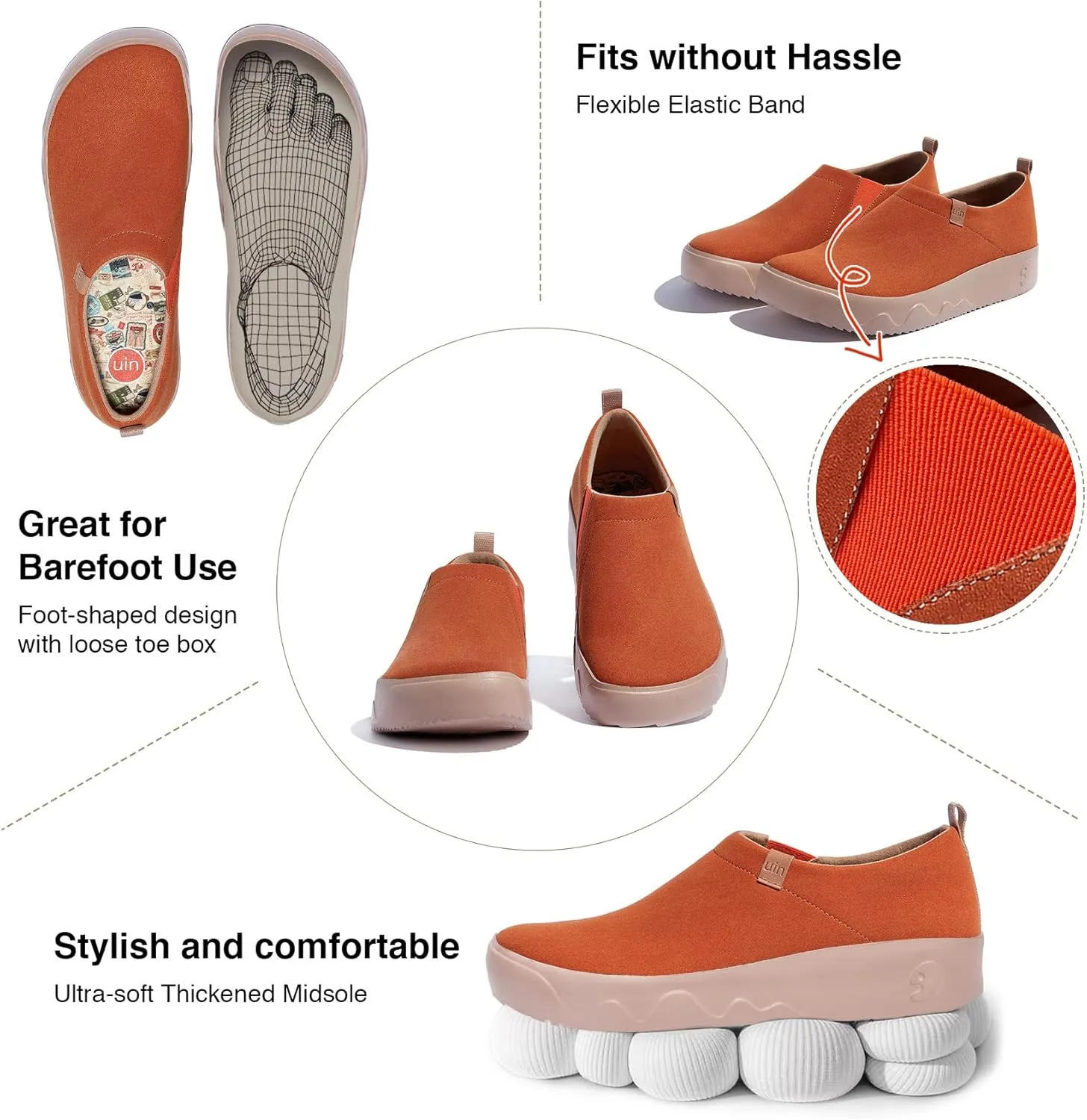 UIN Men's Fashion Sneakers Walking Art Travel Shoes Toledo Ⅸ