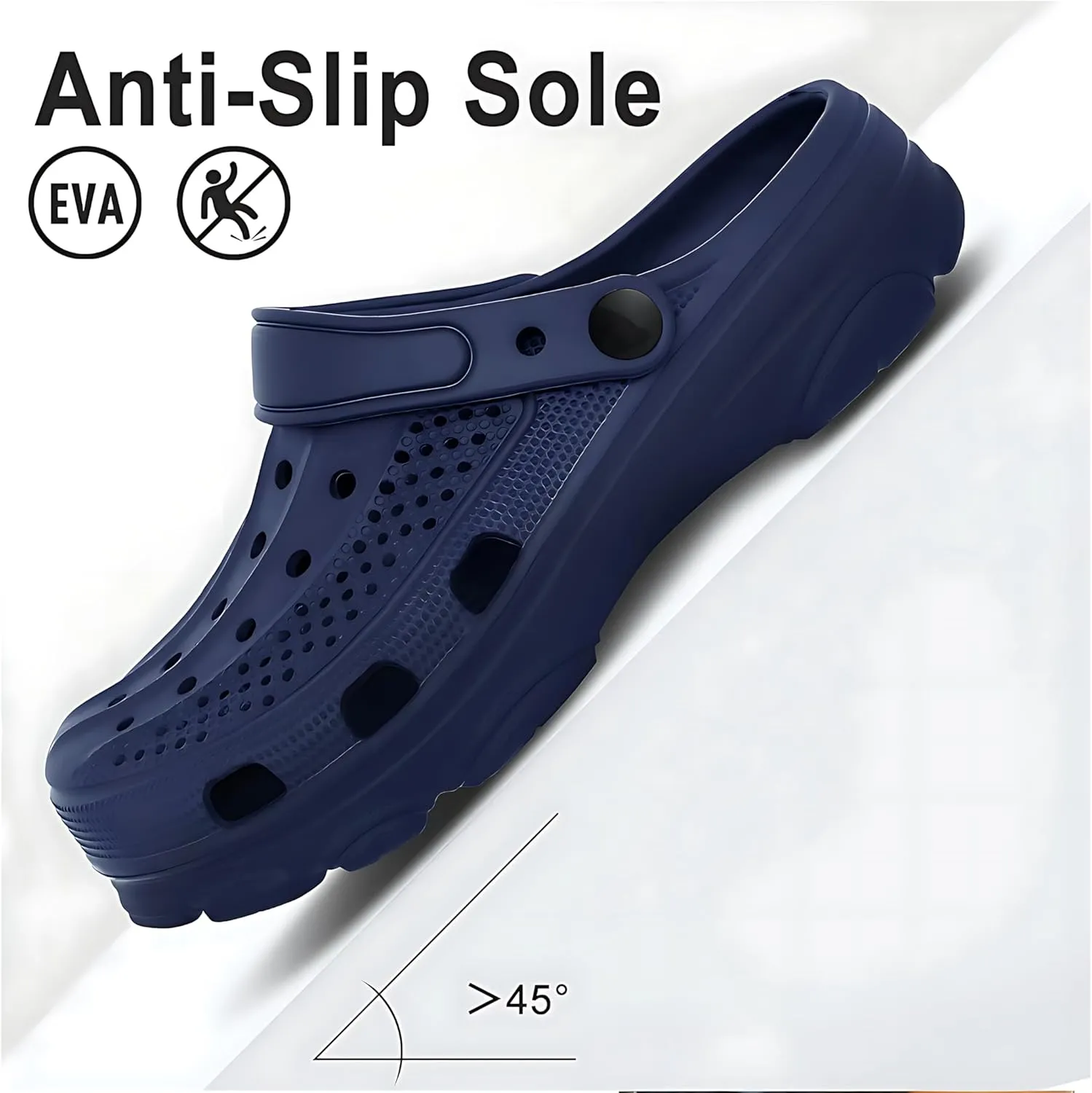 Unisex Garden Clogs,Slip into Non-Slip Comfort with Arch Support,Experience air Cushion Comfort and Easy Slip-on Design, Great for Water Adventures and Casual wear.