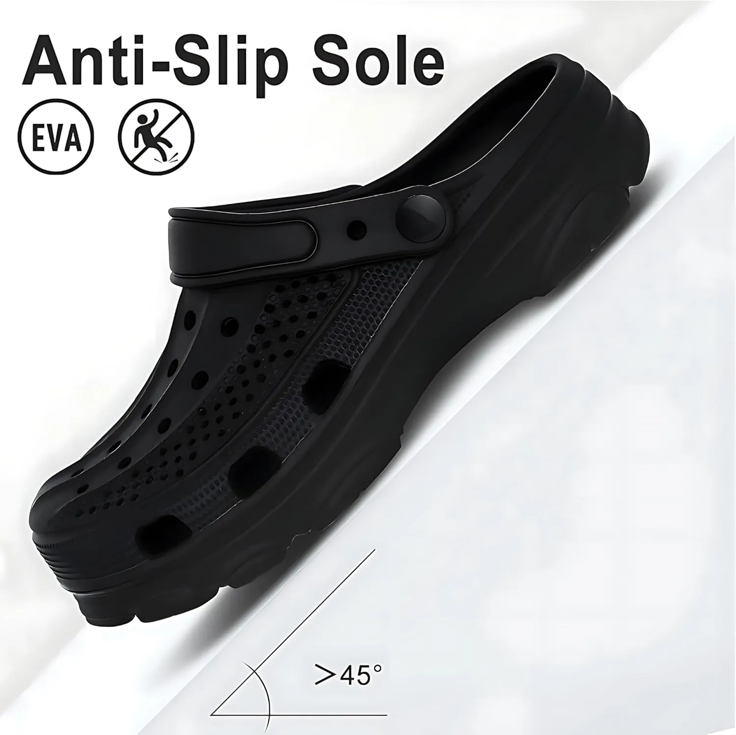 Unisex Garden Clogs,Slip into Non-Slip Comfort with Arch Support,Experience air Cushion Comfort and Easy Slip-on Design, Great for Water Adventures and Casual wear.