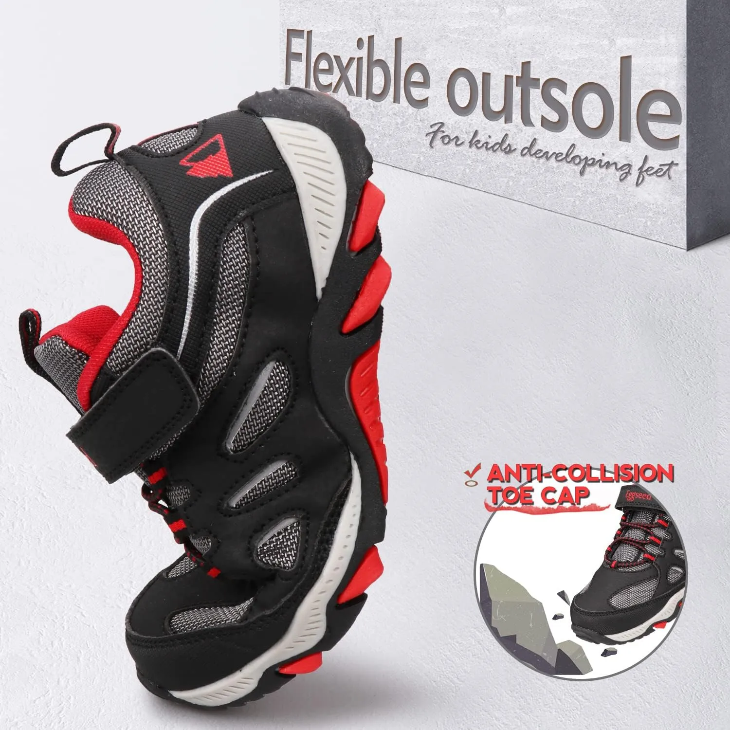 UOVO Boys Shoes Boys Sneakers Boys Tennis Running Hiking Shoes Kids Athletic Outdoor Sneakers Non-Slip Comfortable(Little/Big Boys)