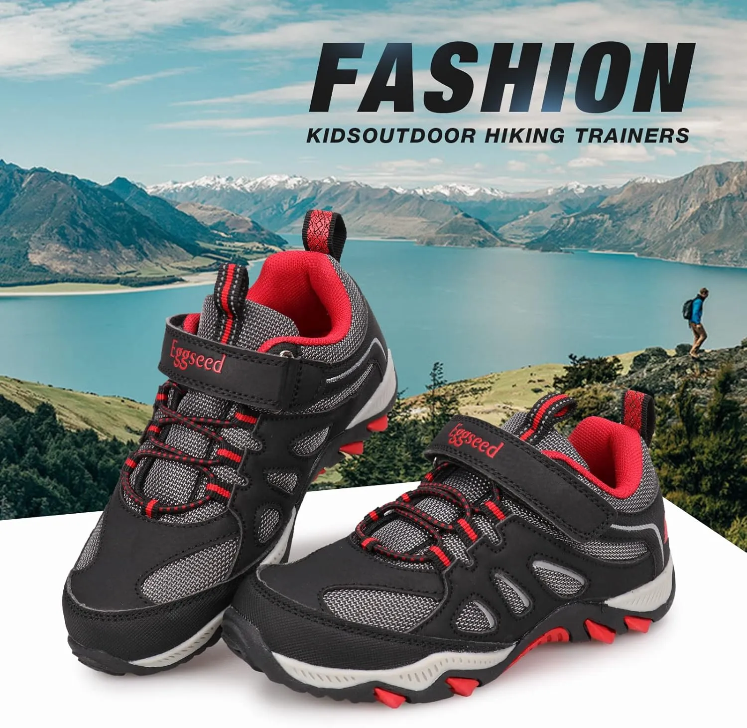 UOVO Boys Shoes Boys Sneakers Boys Tennis Running Hiking Shoes Kids Athletic Outdoor Sneakers Non-Slip Comfortable(Little/Big Boys)