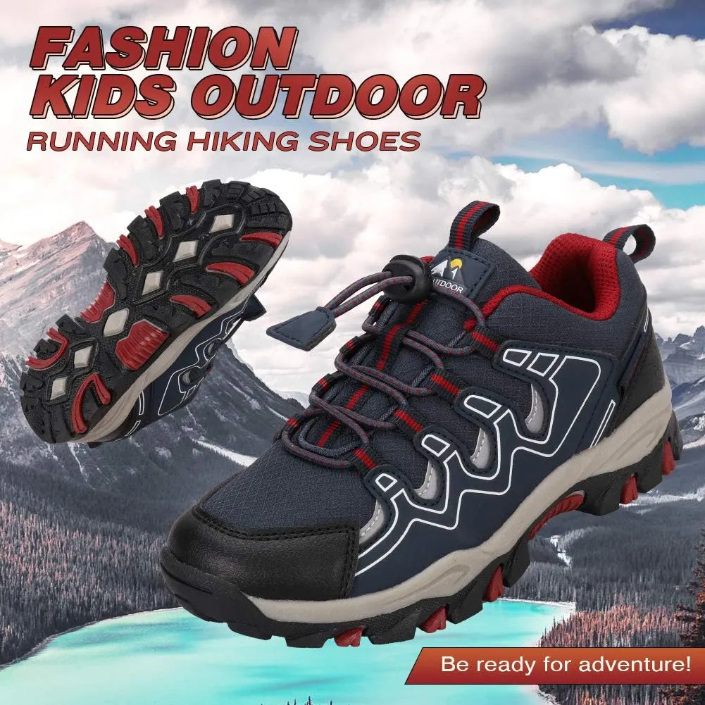 UOVO Boys Shoes Boys Tennis Running Sneakers Waterproof Hiking Shoes Kids Outdoor Fashion Sneakers Slip Resistant (Big/Little Boys)
