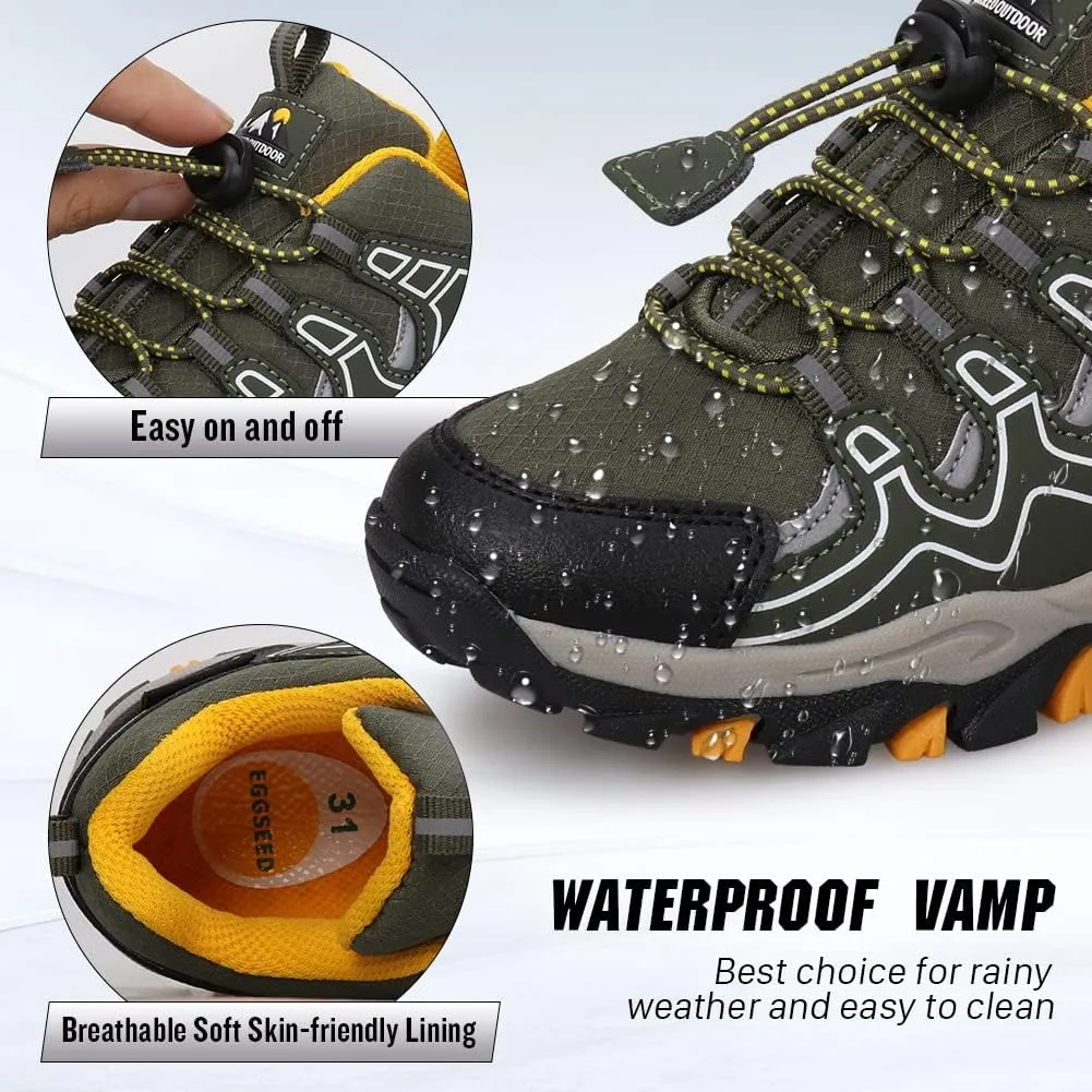 UOVO Boys Shoes Boys Tennis Running Sneakers Waterproof Hiking Shoes Kids Outdoor Fashion Sneakers Slip Resistant (Big/Little Boys)