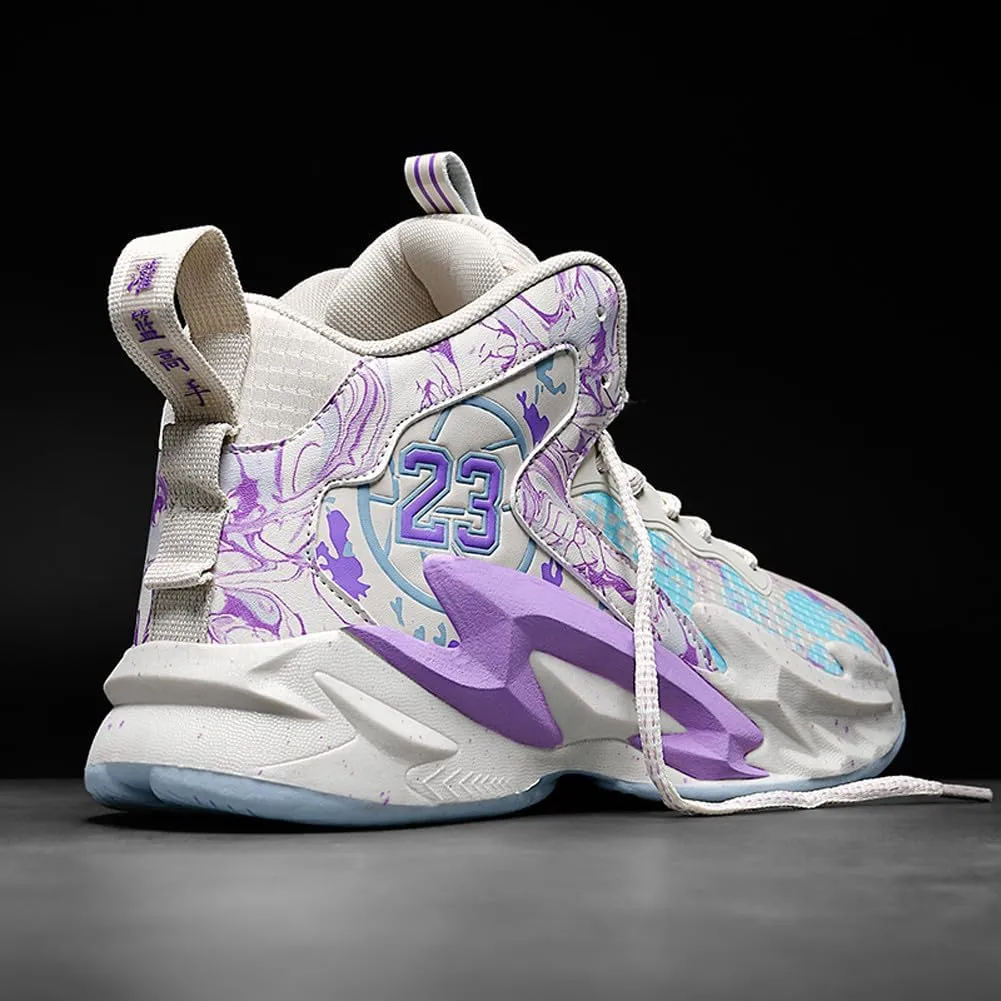 VAXAV Unisex High Top Basketball Shoes Outdoor Sports Running Tennis Sneakers