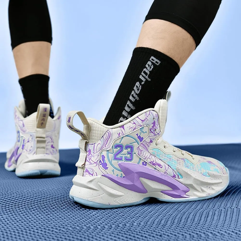 VAXAV Unisex High Top Basketball Shoes Outdoor Sports Running Tennis Sneakers