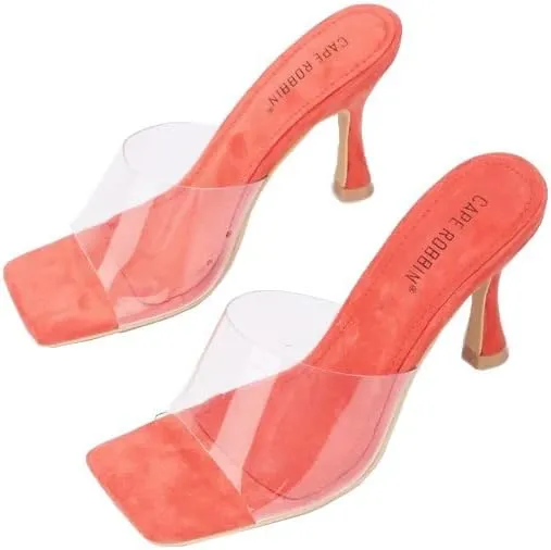 Veja Clear Square Toe Mid High Heels (Veja)