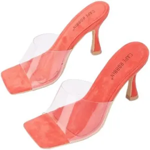 Veja Clear Square Toe Mid High Heels (Veja)
