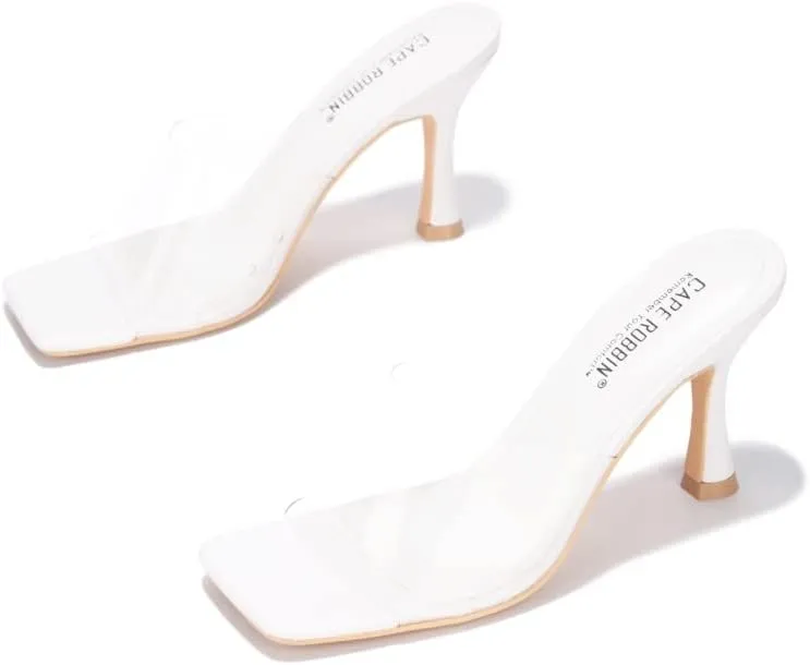 Veja Clear Square Toe Mid High Heels (Veja)