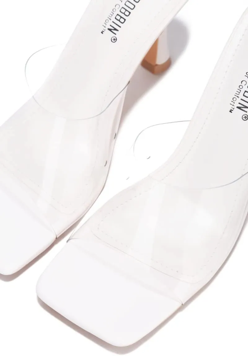 Veja Clear Square Toe Mid High Heels (Veja)
