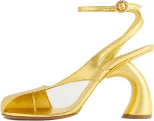 Vertundy Women's Flip Flop Heels High Heeled Sandals Leather Chunky Square Toe Adjustable Ankle Strap Buckle Thong Heeled Sandals