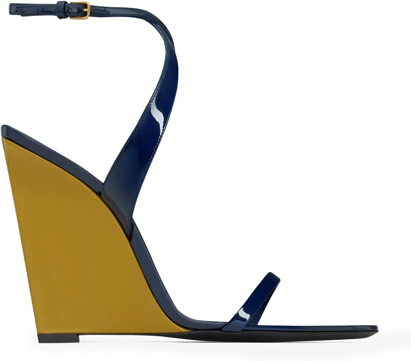 Wedge Sandals for Women Strappy Wedge Heels Pointed Open Toe Heeled Sandals Buckle Ankle Strap Heels Sexy Wedding Dress Shoes