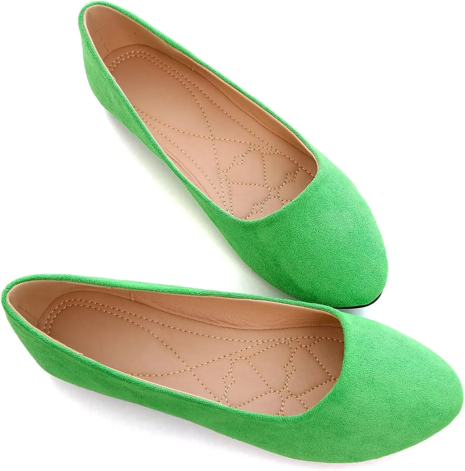 WENJIAZHIZHI Womens Camouflage Ballet Flats Dress Shoes for Women Dressy Comfortable Pointed Toe Slip On Shoes Go Hiking