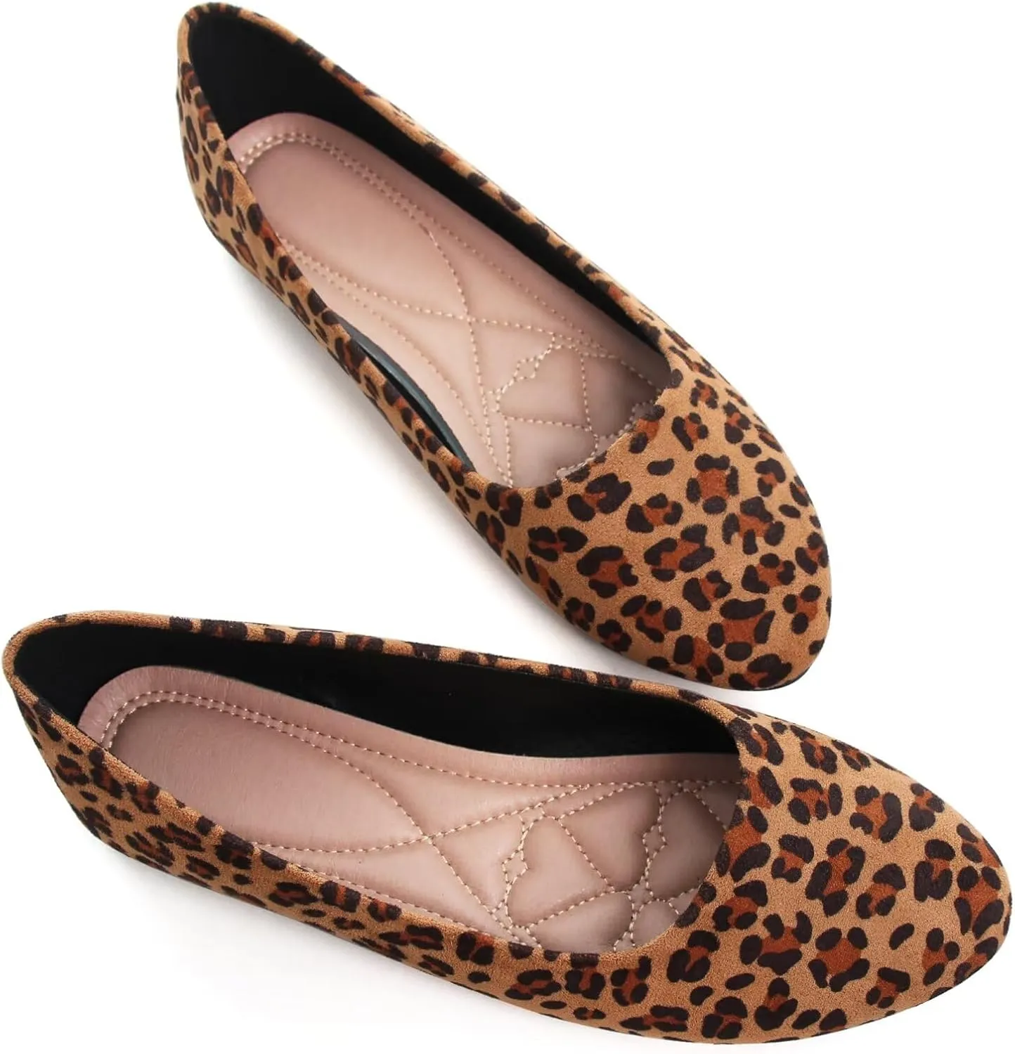 WENJIAZHIZHI Womens Camouflage Ballet Flats Dress Shoes for Women Dressy Comfortable Pointed Toe Slip On Shoes Go Hiking