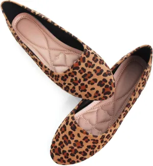 WENJIAZHIZHI Womens Camouflage Ballet Flats Dress Shoes for Women Dressy Comfortable Pointed Toe Slip On Shoes Go Hiking