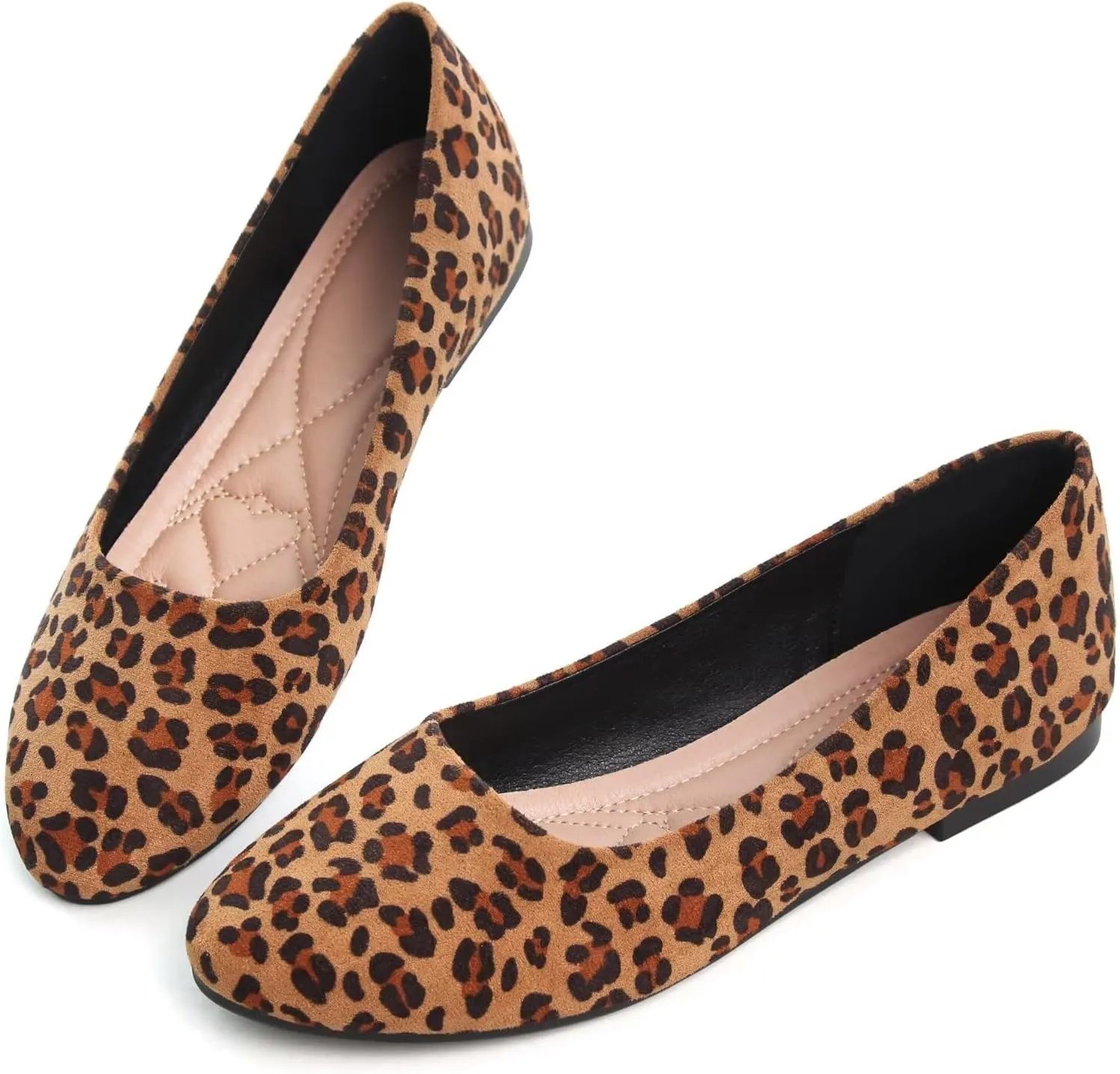 WENJIAZHIZHI Womens Camouflage Ballet Flats Dress Shoes for Women Dressy Comfortable Pointed Toe Slip On Shoes Go Hiking