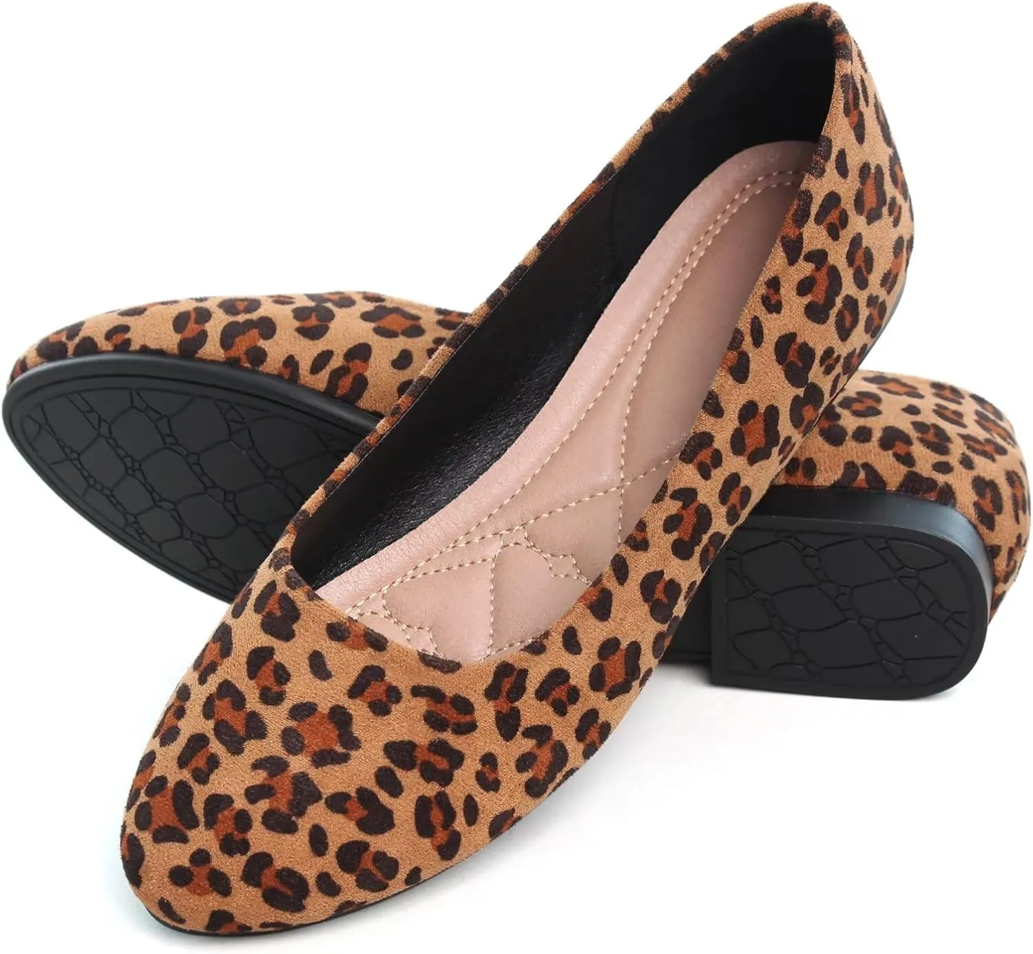 WENJIAZHIZHI Womens Camouflage Ballet Flats Dress Shoes for Women Dressy Comfortable Pointed Toe Slip On Shoes Go Hiking