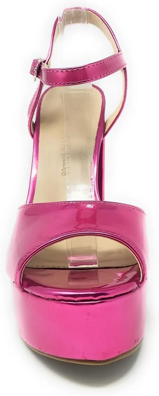Wild Diva Women's Open Toe Ankle Strap High Heel Sandals
