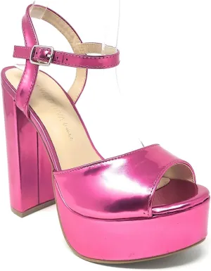 Wild Diva Women's Open Toe Ankle Strap High Heel Sandals