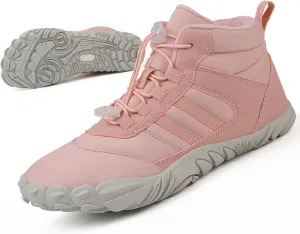 Winter Hike Barefoot boot Shoes for Women Men Waterproof Fleece warmth hiking boots Wide Toe Box Walking shoes