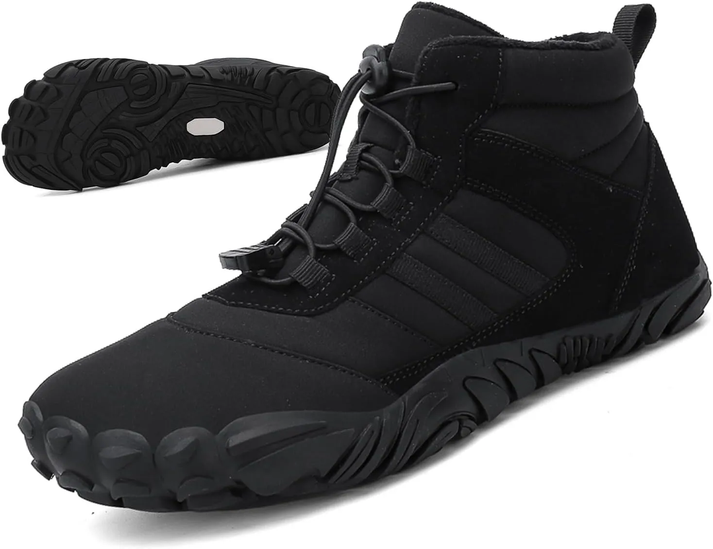 Winter Hike Barefoot boot Shoes for Women Men Waterproof Fleece warmth hiking boots Wide Toe Box Walking shoes
