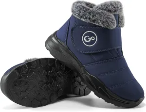 Winter Snow Boots for Women Waterproof: Fur Lined Warm Womens Boots Anti Slip Hook Loop Comfortable Booties Outdoor