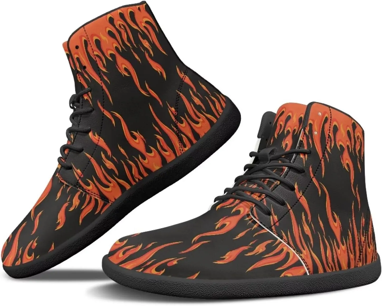 Women Men High Top Barefoot Shoes Lace Up Anti-Slip Active Sneakers