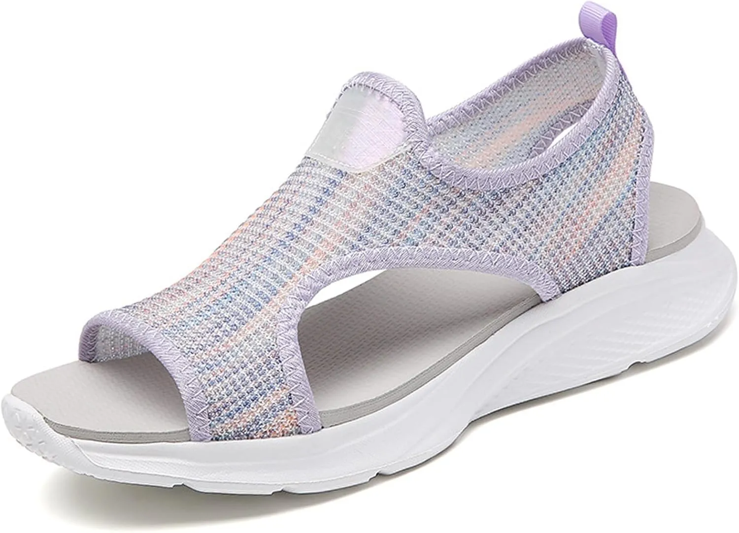 Women Orthopedic Wedges Slingback Sport Sandals Summer Mesh Breathable Fish Mouth Slip-ons Lightw Arch Support Open Toe Platform Sandals
