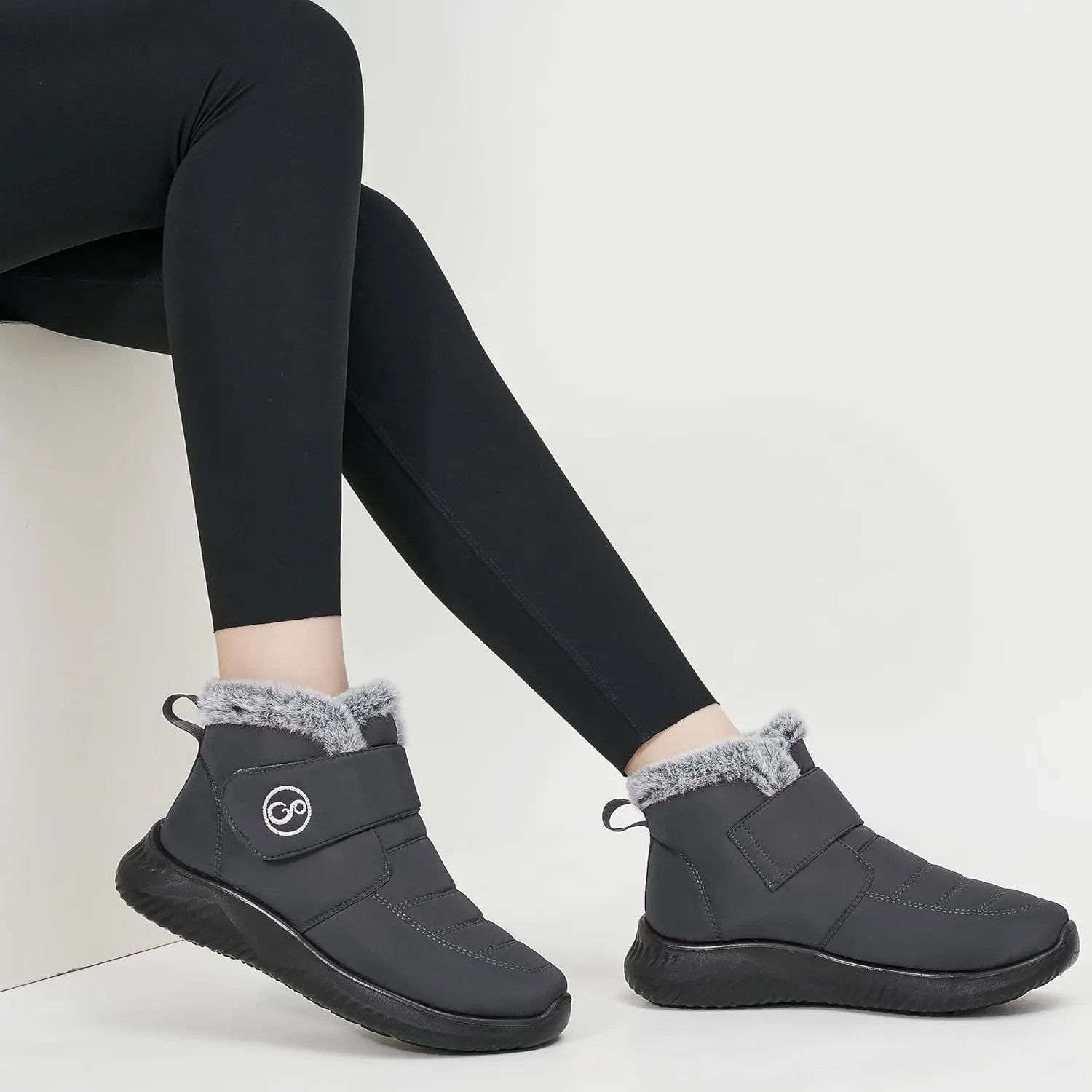 Women Snow Boots Waterproof: Fur Lined Warm Winter Boots for Women- Comfortable Non Slip Outdoor Walking Booties