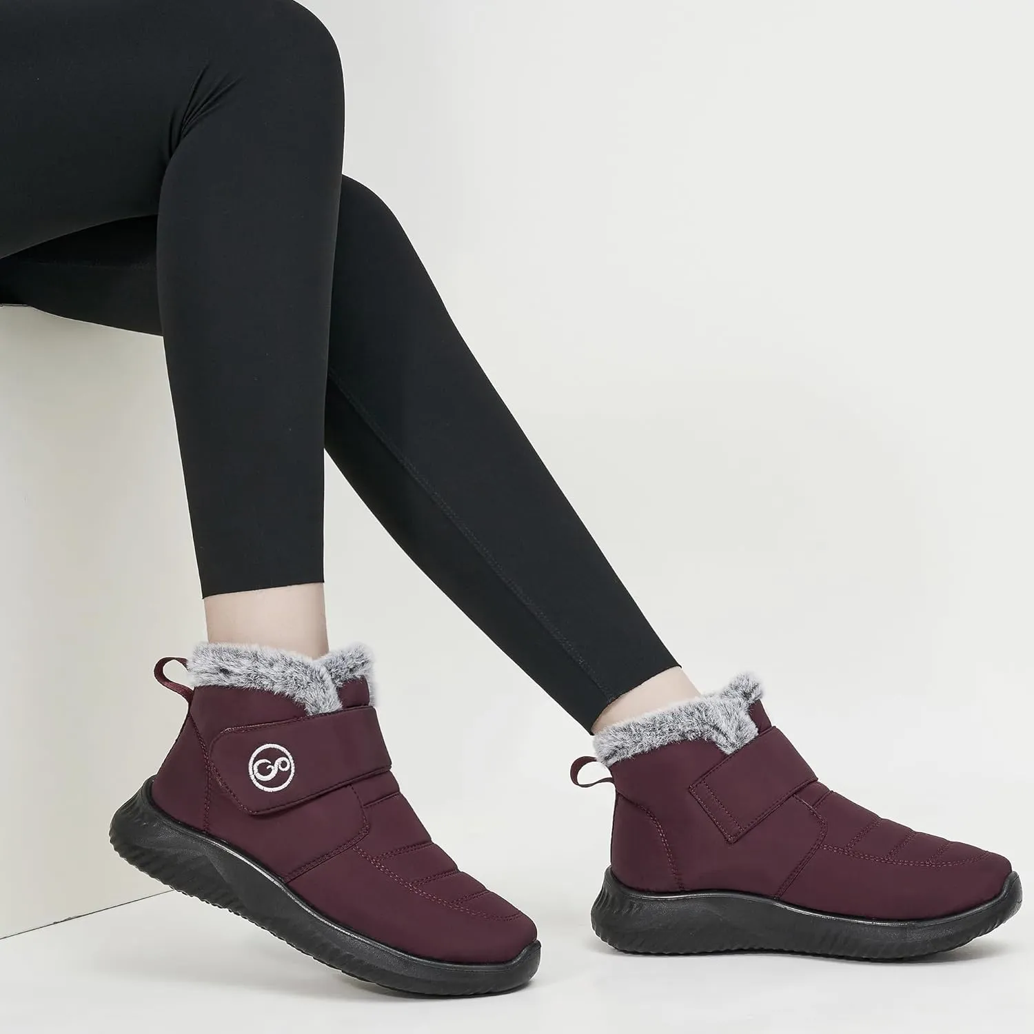 Women Snow Boots Waterproof: Fur Lined Warm Winter Boots for Women- Comfortable Non Slip Outdoor Walking Booties
