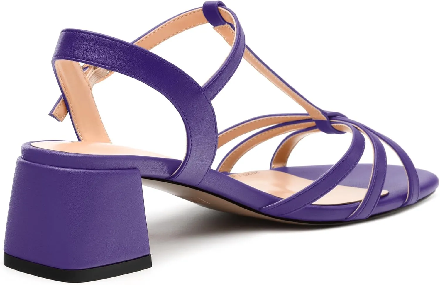 Womens Block Heel Sandals, Open Toe Low Chunky Heel T-strap Sandals for Women, Ankle Strap Sandals with Buckle, Comfort Strappy Sandals 2"