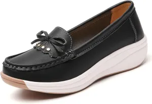 Women's Casual Slip On Loafers Comfortable Lightweight Soft Sole Flat Shoes for Daily Wear Work and Leisure