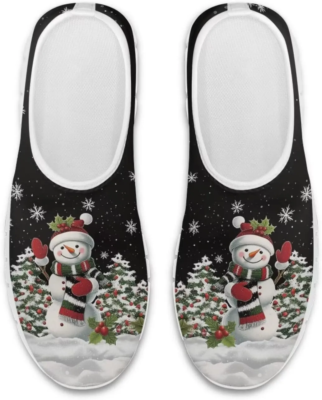 Women's Christmas Sneakers Casual Slip On Low Top Running Sneaker for Ladies Soft Lightweight Outdoor Shoes for Lady