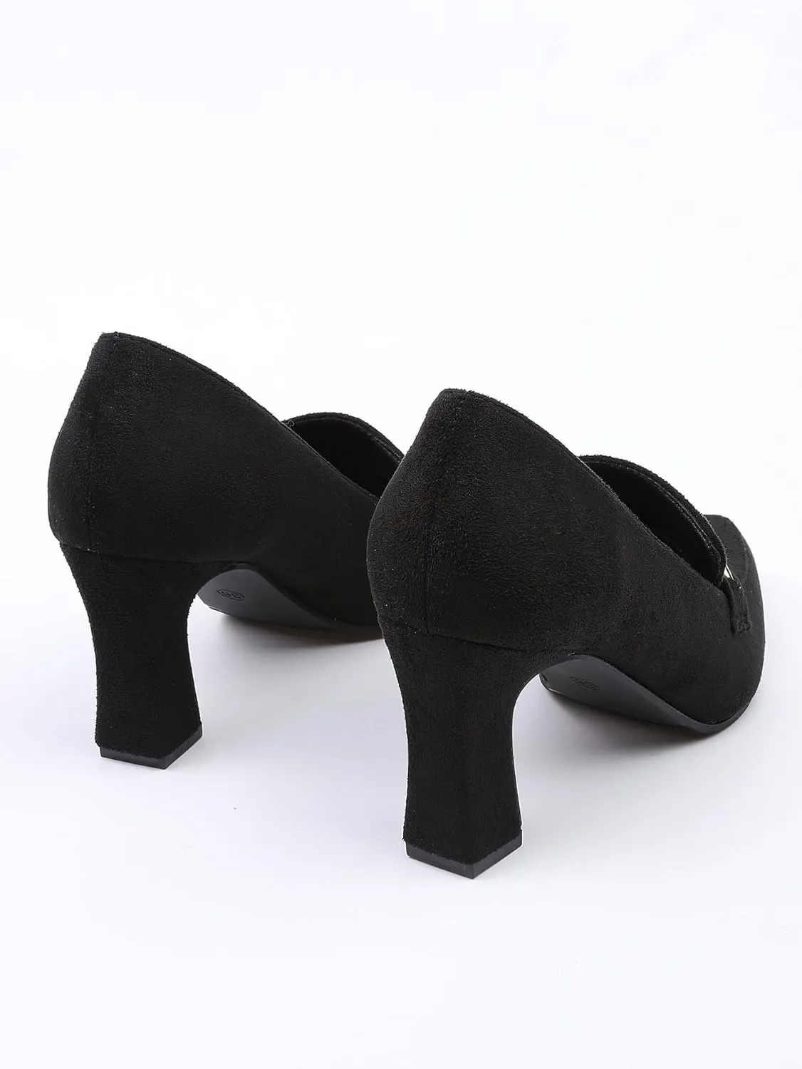 Womens Closed Pointed Toe Suede Loafer Pumps Low Block Heeled Slip On Loafers for Women Work Office Business Comfortable Chunky Heels Shoes 2.95 Inch
