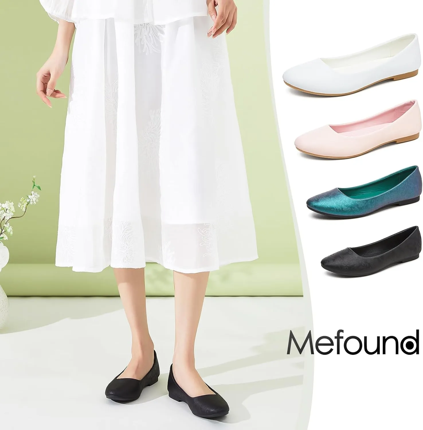 Women's Flats Dress Shoes Comfortable PU Leather Casual Slip on Shoes Loafers Business Work Office