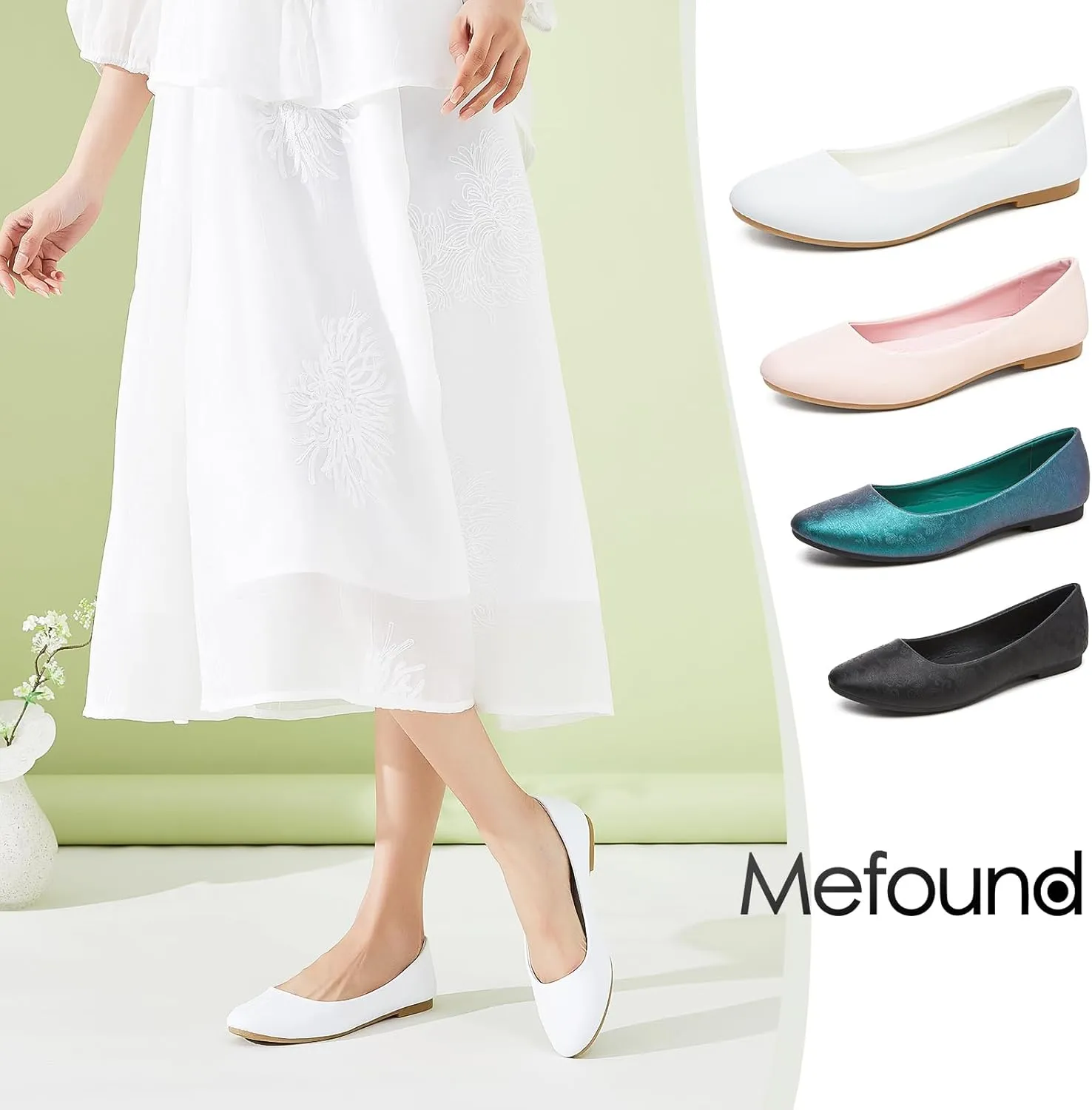 Women's Flats Dress Shoes Comfortable PU Leather Casual Slip on Shoes Loafers Business Work Office