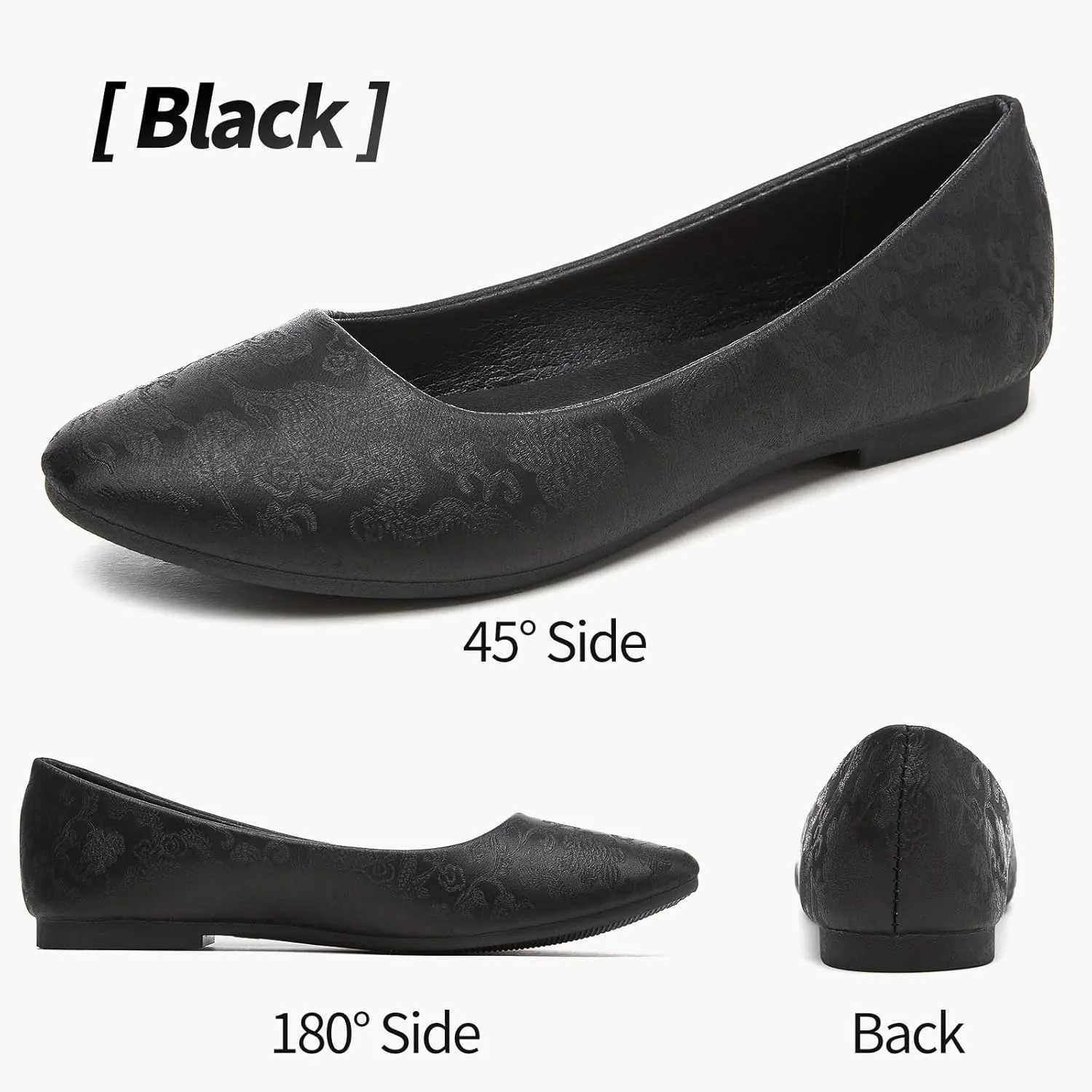Women's Flats Dress Shoes Comfortable PU Leather Casual Slip on Shoes Loafers Business Work Office
