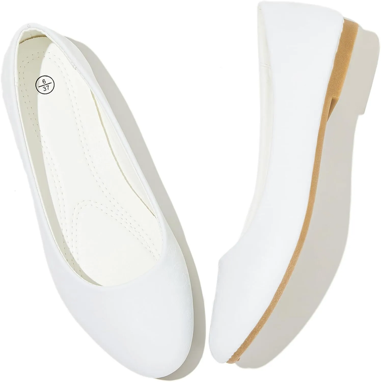 Women's Flats Dress Shoes Comfortable PU Leather Casual Slip on Shoes Loafers Business Work Office