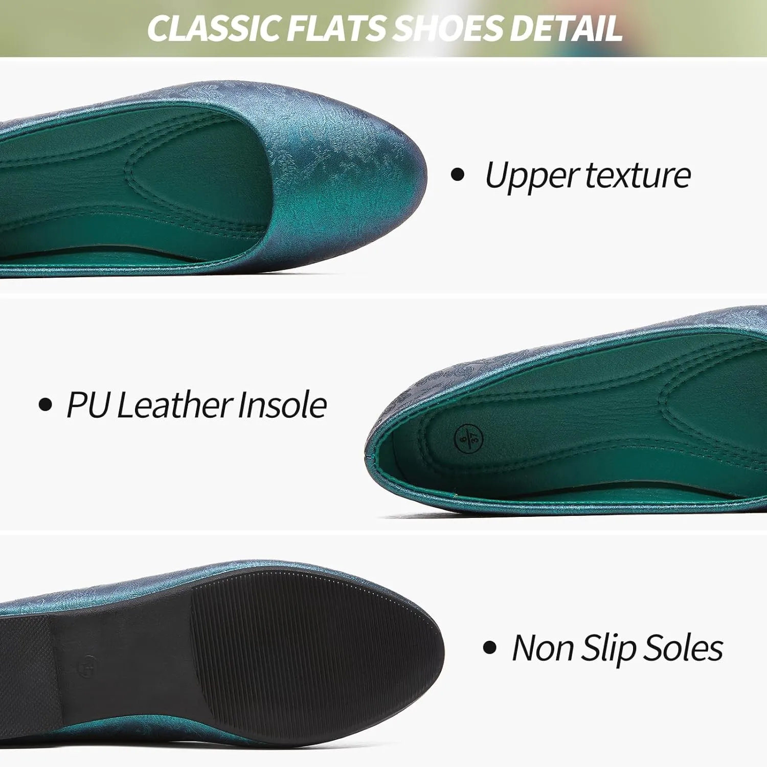 Women's Flats Dress Shoes Comfortable PU Leather Casual Slip on Shoes Loafers Business Work Office