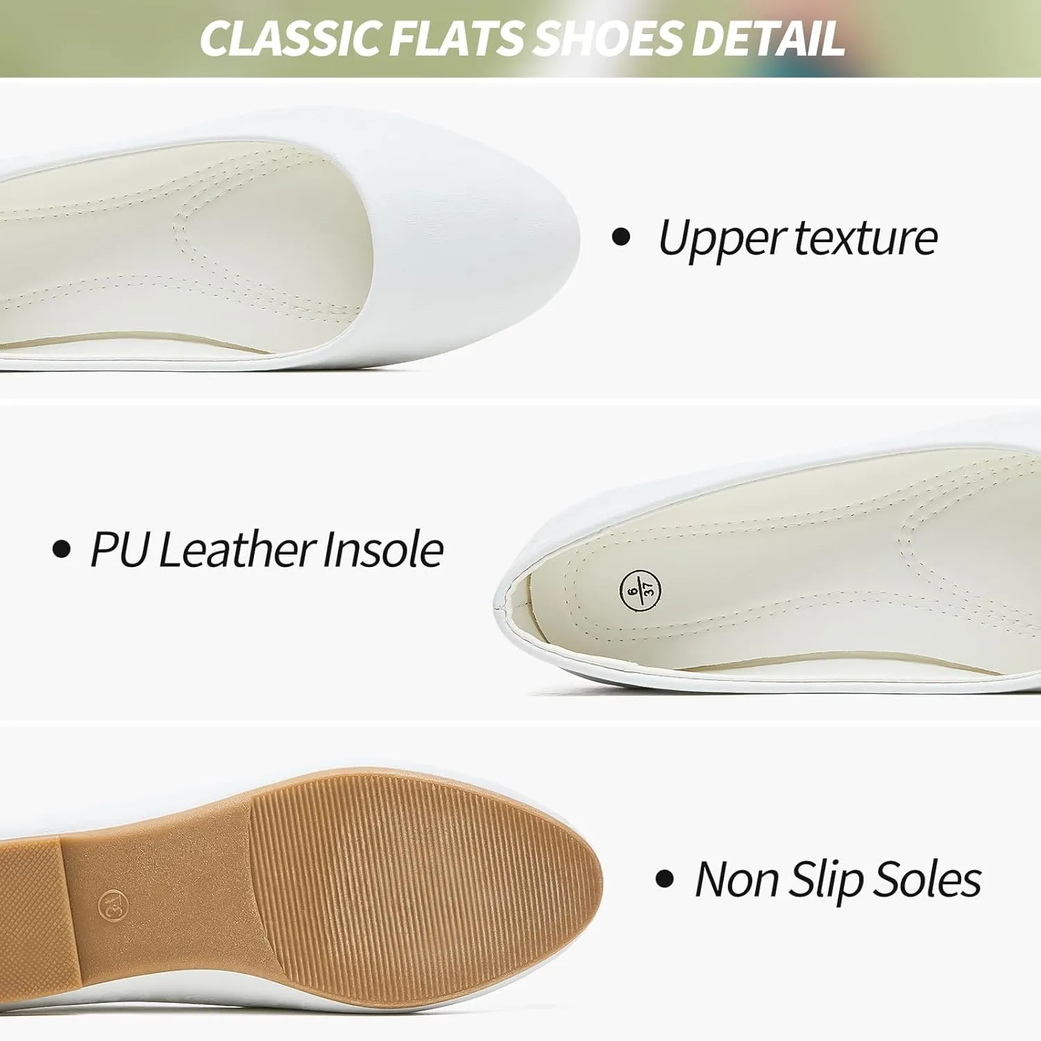 Women's Flats Dress Shoes Comfortable PU Leather Casual Slip on Shoes Loafers Business Work Office
