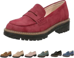 Womens Loafers Comfortable Dress,Chunky Platform Penny Loafers Lug Sole Slip On Fall Shoes Work Business Casual Shoes