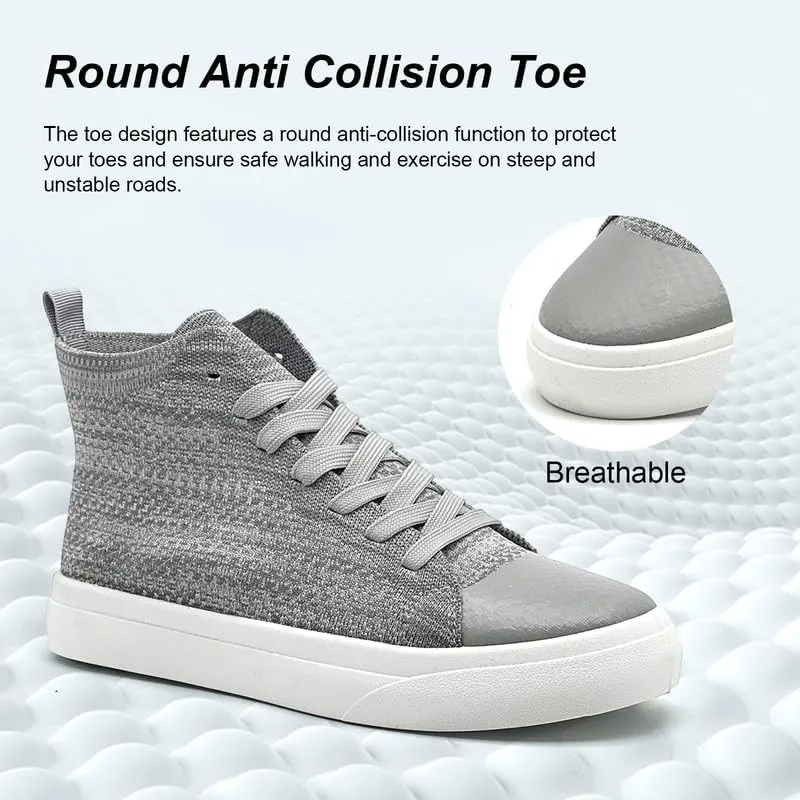 Women's Men’s Fashion Sneakers High Top Lace Up Shoes for Women Men Breathable Flying Woven Mesh Sneakers Casual Outdoor Sport Running Walking Shoes