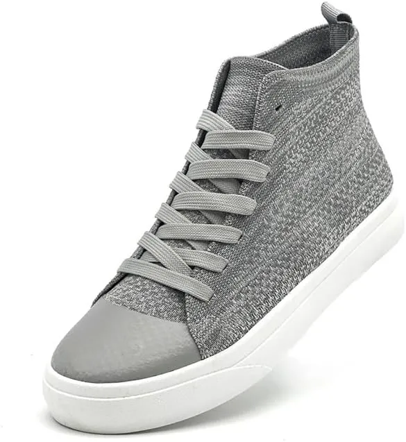 Women's Men’s Fashion Sneakers High Top Lace Up Shoes for Women Men Breathable Flying Woven Mesh Sneakers Casual Outdoor Sport Running Walking Shoes