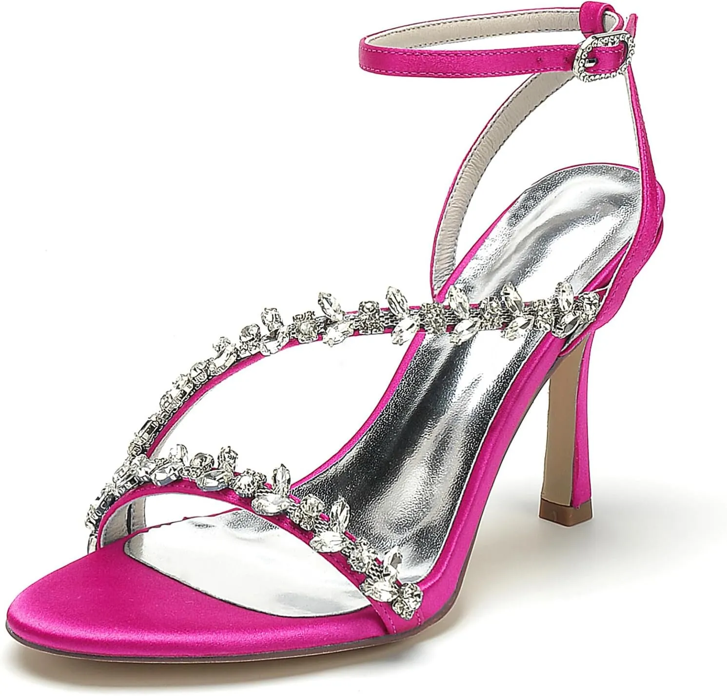 Women's Open Toe Ankle Strap Buckle Shoes Lace Dress High Shoes Wedding Bridal Evening Sandals