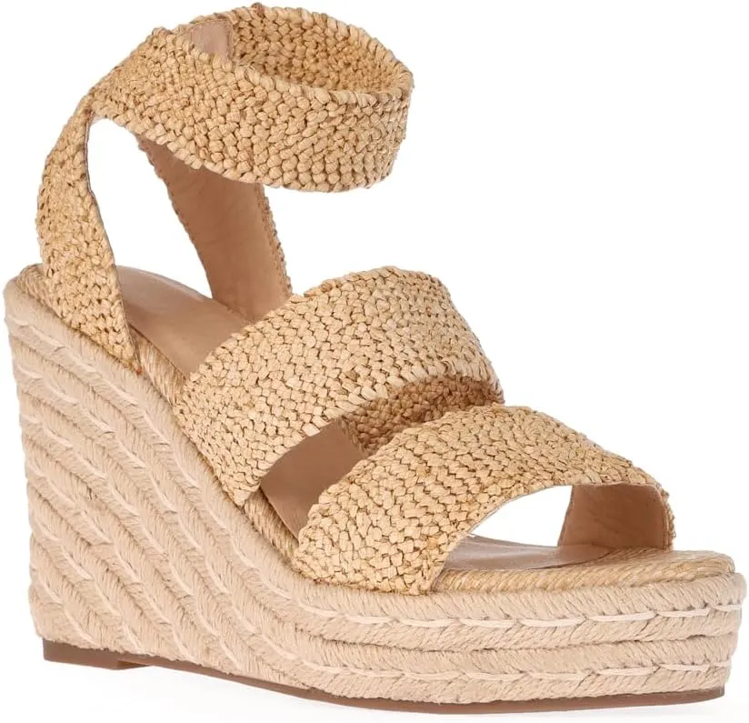 Women's Platform Sandals Wedge Ankle Strap Open Toe Sandals